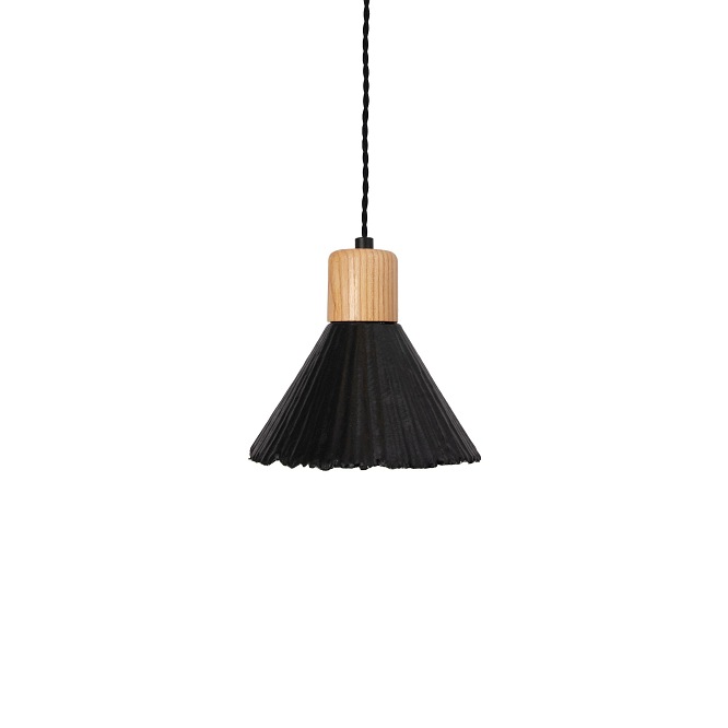 Czarna papierowa lampka wisząca Linnea 16cm